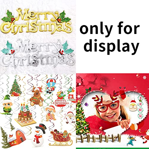 UNFINDINGS 12PCS Christmas Glasses Holiday Cute Glasses Frame Christmas Costume Creative Eyewear for Christmas Party,Christmas Dinner,Photos Booth About 12-16cm