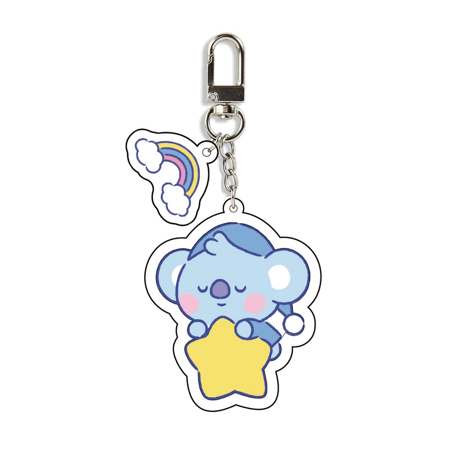 7pcs Kpop Lying Cartoon Acrylic Keychain Mixed Color Cute Small Key Ring Gift Key Ring Bagpack Keychain Set Hip Hop Style for Party Favors Goodie Bag Fillers