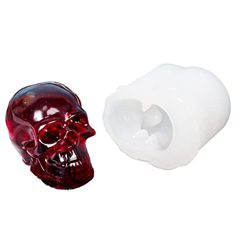 UNFINDINGS 10pcs Skull Jewelry Resin Molds Jewelry Silicone Casting Silicone Molds for Resin Casting for Resin Epoxy DIY Earring, Pendant, Studs Jewelry Making 35mm