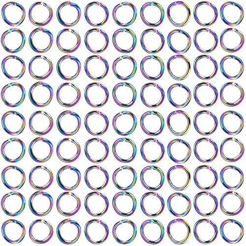UNFINDINGS About 500pcs Open Jump Rings Stainless Steel Open Jewelry Ring Bulk Rainbow Color Connection Ring for DIY Jewelry Making Accessories 4mm