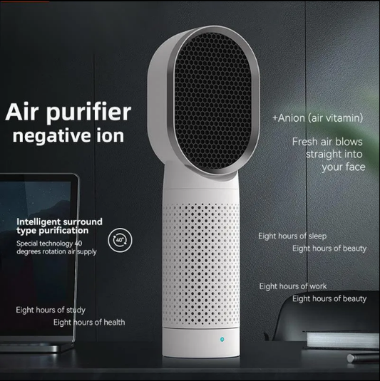 Silent USB Mini Air Cleaner for Car & Bedroom - Removes Smoke & Dust (30dB Low Noise)