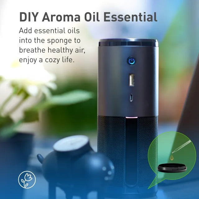 Portable Car Air Purifier with HEPA Filter | Ultra Quiet Smoke & Odor Eliminator (30dB)