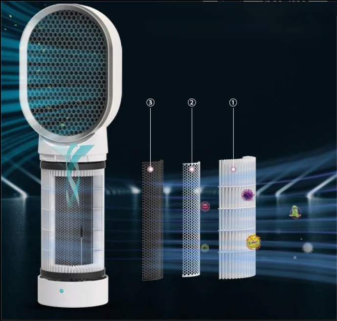 Silent USB Mini Air Cleaner for Car & Bedroom - Removes Smoke & Dust (30dB Low Noise)